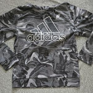 Adidas Kids' Black and Gray Swirl Sweatshirt